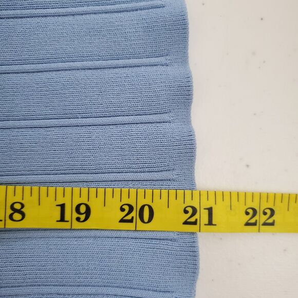 J Crew Women's Tank Top Medium Blue Ribbed Stretchy Casual Capsule Wardrobe - Picture 10 of 11